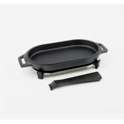 Poêle Ooni Sizzler en fonte | Plat ovale | pizzaovens.mu