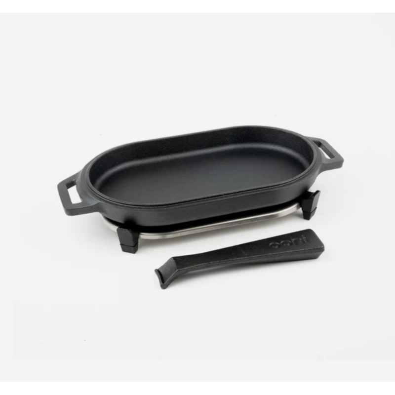 Poêle Ooni Sizzler en fonte | Plat ovale | pizzaovens.mu