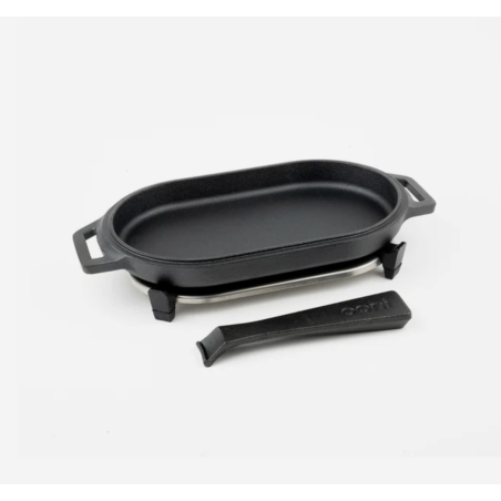 Poêle Ooni Sizzler en fonte | Plat ovale | pizzaovens.mu