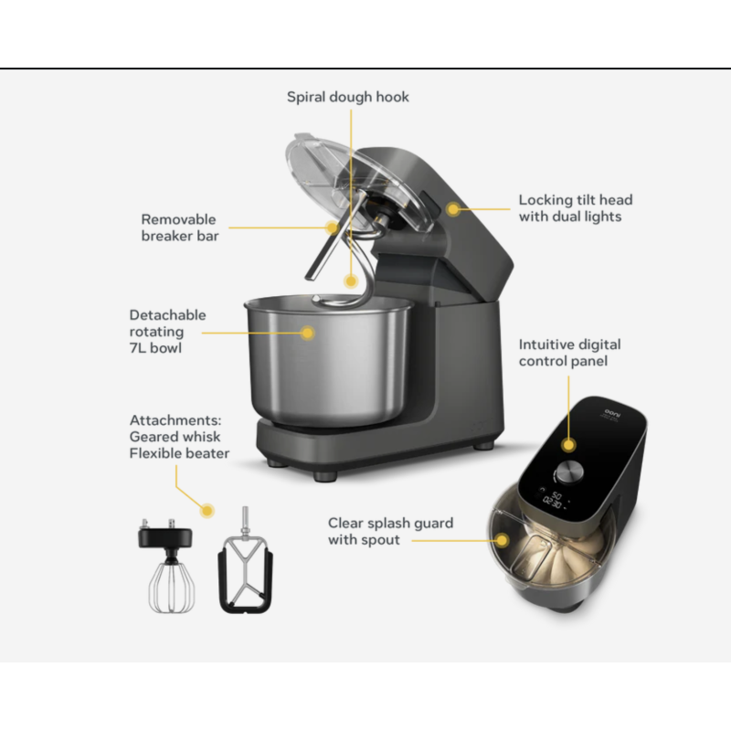 Halo Pro Spiral Mixer  UU-P31600 Blanc Polaire | fourapizza.fr