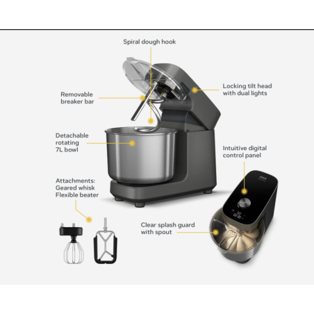 Halo Pro Spiral Mixer  UU-P31600 Blanc Polaire | fourapizza.fr